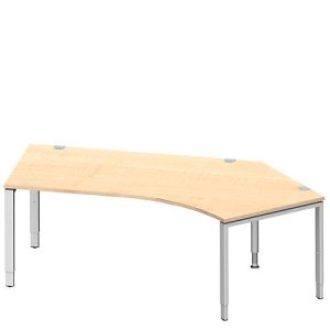 Schäfer Shop Genius Winkelschreibtisch MODENA FLEX 135°, Ansatz rechts, B 2165 mm, Ahorn