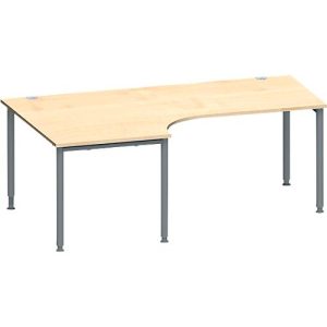 Schäfer Shop Genius Winkelschreibtisch MODENA FLEX 90°, Ansatz links, B 2000 mm, Ahorn/anthrazit
