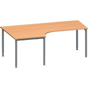 Schäfer Shop Genius Winkelschreibtisch MODENA FLEX 90°, Ansatz links, B 2000 mm, Buche/anthrazit