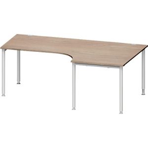 Schäfer Shop Genius Winkelschreibtisch MODENA FLEX 90°, Ansatz rechts, B 2000 mm, Eiche