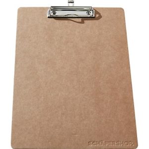 Schäfer Shop Pure Klemmbrett, 50 DIN-A4-Blatt á 80g/qm, B 230 x H 320 mm, braun