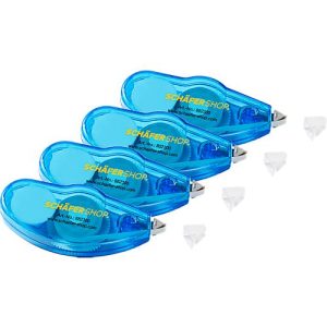 Schäfer Shop Pure Korrekturroller Standard, 8 m x 5 mm, blau, 3 Stück + 1 GRATIS