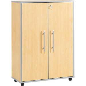 Schäfer Shop Select Aktenschrank Moxxo IQ, Holz, 2 Böden, 3 OH, B 801 x T 362 x H 1115 mm, abschließbar, Ahorn-Dekor