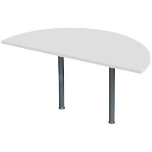 Schäfer Shop Select Ansatztisch ERGOSTYLE, 1/2 Kreis, lichtgrau/anthrazit