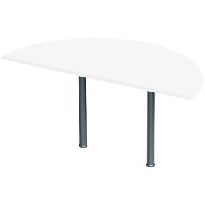 Schäfer Shop Select Ansatztisch ERGOSTYLE, 1/2 Kreis, weiß/anthrazit