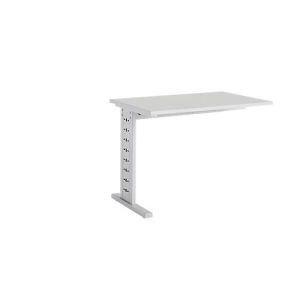 Schäfer Shop Select Ansatztisch Moxxo IQ, Rechteck, C-Fuß, B 1000 x T 600 x H 735 mm, lichtgrau