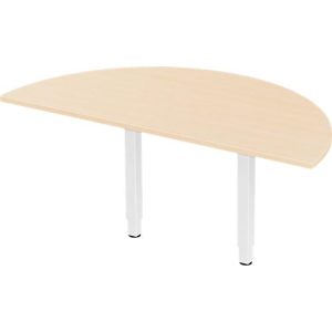 Schäfer Shop Select Ansatztisch PLANOVA ERGOSTYLE, 1/2 Kreis, Ahorn-Dekor/weiß
