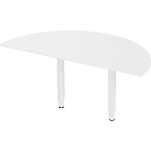 Schäfer Shop Select Ansatztisch PLANOVA ERGOSTYLE, 1/2 Kreis, weiß/weiß