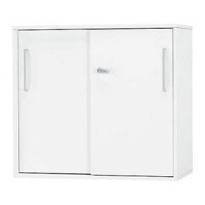 Schäfer Shop Select Anstell-/Aufsatz-Schiebetürenschrank SET UP, 2 OH, B 800 x T 420 x H 726 mm, weiß/weiß