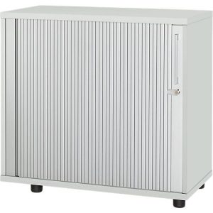 Schäfer Shop Select Anstellquerrollladenschrank, aus Holz, 1 Fachboden, B 800 mm x T 421 x H 750 mm, lichtgrau