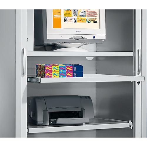 Schäfer Shop Select Ausziehbarer Fachboden, weißaluminium, 1200 mm breit