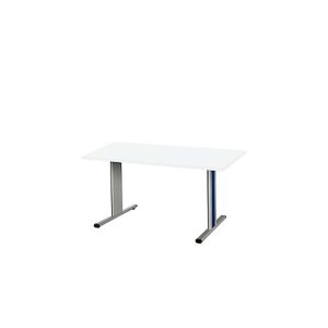 Schäfer Shop Select Besprechungstisch Planova Basic, Rechteck, T-Fuß, B 1400 x T 800 x H 717 mm, weiß/weißaluminium RAL 9006