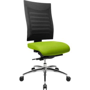 Schäfer Shop Select Bürostuhl SSI PROLINE S3+, Synchronmechanik, ohne Armlehnen, 3D-Netz-Rückenlehne, 3D-Sitzgelenk, apfelgrün/schwarz