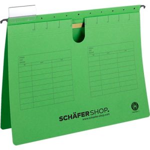 Schäfer Shop Select Hängehefter, DIN A4, Heftzunge oben, grün, 25 Stück