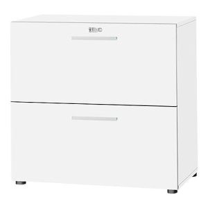 Schäfer Shop Select Hängeregistraturschrank SET UP, 2 HR-Schübe, abschließbar, B 800 x T 420 x H 788 mm, weiß/weiß