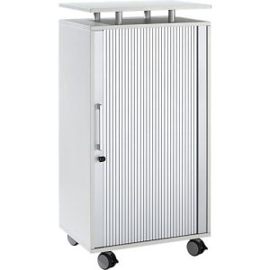 Schäfer Shop Select Hochcontainer, mit Rollen, abschließbar, B 600 x T 420 x H 1178 mm, lichtgrau