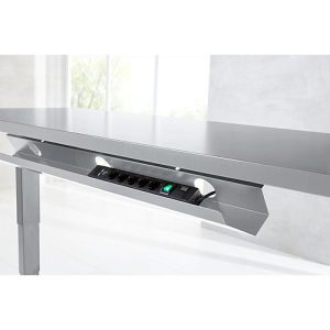 Schäfer Shop Select Kabelkanal, Metall, f. elektrisch höhenverstellbaren Schreibtisch Elements, abklappbar, silber