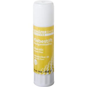 Schäfer Shop Select Klebestift, 20 Gramm, lösungsmittelfrei, geruchsarm, auswaschbar, transparent