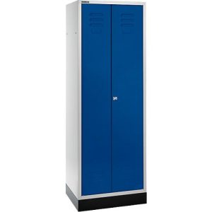 Schäfer Shop Select Kleiderspind, 2 Türen, mit Zylinderschloss, lichtgrau/enzianblau