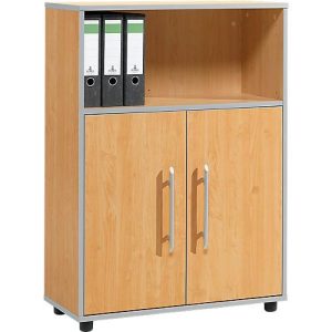 Schäfer Shop Select Kombischrank Moxxo IQ, Holz, 2 Flügeltüren, 1 offenes Fach, 3 OH, B 801 x T 362 x H 1115 mm, Buche-Dekor