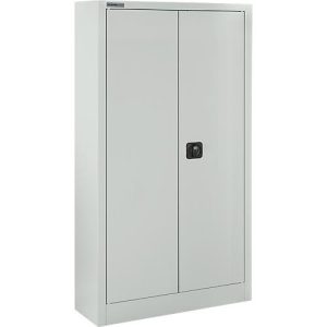 Schäfer Shop Select Materialschrank MSI 16408 , B 800 x T 400 x H 1535 mm, 3 Böden, Stahl, lichtgrau RAL 7035