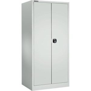 Schäfer Shop Select Materialschrank MSI 2509, 5 OH, 4 Zwischenböden, Zylinderschloss, B 950 x T 500 x H 1935 mm, lichtgrau RAL 7035/lichtgrau RAL 7035