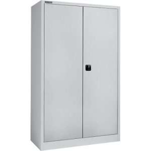 Schäfer Shop Select Materialschrank MSI 2512 S, B 1200 x T 500 x H 1935 mm, weißaluminium/weißaluminium