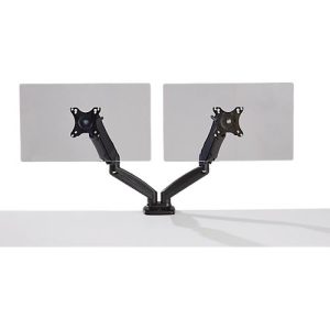 Schäfer Shop Select Monitorarm MX8-124, für 2 Displays bis 32″ & bis 8 kg, neig-/schwenk-/drehbar, höhenverstellbar, Kabelführung, VESA, Tischklemme