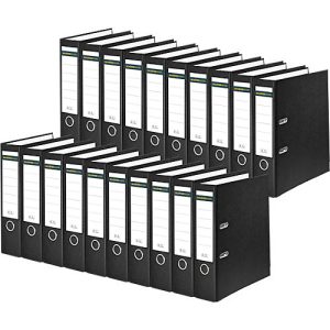 Schäfer Shop Select Ordner, DIN A4, Rückenbreite 80 mm, 20 Stück, schwarz