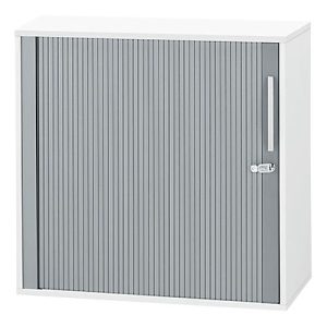 Schäfer Shop Select Querrollladenschrank SET UP, abschließbar, 2 Ordnerhöhen, B 800 x T 420 x H 788 mm, weiß
