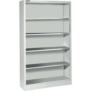 Schäfer Shop Select Regal AS 2409, mit 4 höhenverstellbaren Fachböden, B 950 x T 400 x H 1935 mm, Stahlblech, lichtgrau