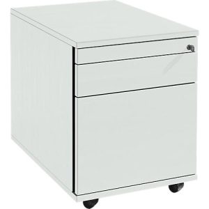 Schäfer Shop Select Rollcontainer 126, Utensilien- & HR-Auszug, Schubladen, abschließbar, Spanplatte, B 428 x T 600 x H 540 mm, lichtgrau