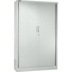 Schäfer Shop Select Rollladenschrank MS iCONOMY, Stahl, 5 Ordnerhöhen, B 1200 x T 400 x H 1935 mm, lichtgrau RAL 7035