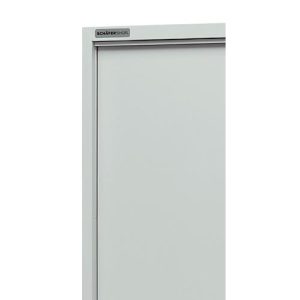 Schäfer Shop Select Schiebetürenschrank, mit 5 Einlegeböden, B 1200 x T 400 x H 1950 mm, Stahl, lichtgrau