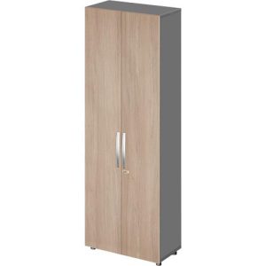 Schäfer Shop Select Schrank LOGIN, 6 Ordnerhöhen, B 800 x T 420 x H 2240 mm,graphit/Eiche