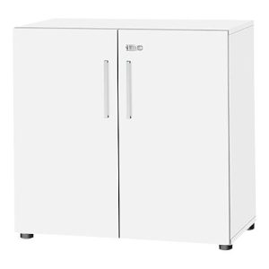 Schäfer Shop Select Schrank SET UP, 2 OH, abschließbar, B 800 x T 420 x H 788 mm, weiß/weiß