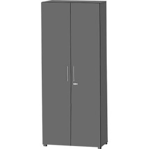 Schäfer Shop Select Schrank Start Off, 6 OH, abschließbar, B 800 x T 420 x H 2240 mm, Holz, graphit/graphit