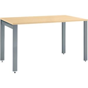 Schäfer Shop Select Schreibtisch LOGIN, 4-Fuß, B 1200 x T 800 x H 740 mm, Ahorn/basaltgrau