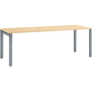 Schäfer Shop Select Schreibtisch LOGIN, 4-Fuß, B 1800 x T 800 x H 740 mm, Ahorn/basaltgrau