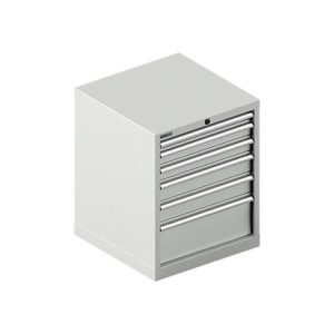 Schäfer Shop Select Schubladenschrank 27-27, 6 Schübe, bis 75 kg, B 564 x T 572 x H 700 mm, lichtgrau/lichtgrau