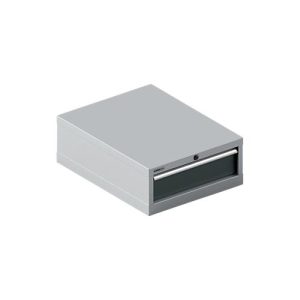 Schäfer Shop Select Schubladenschrank 27-36, 1 Schub, bis 75 kg, B 564 x T 725 x H 250 mm, anthrazitgrau/weißaluminium
