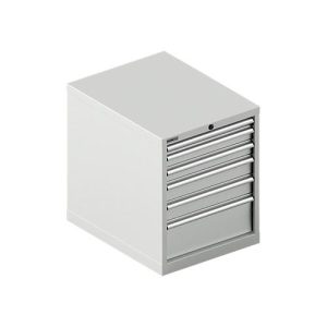 Schäfer Shop Select Schubladenschrank 27-36, 6 Schübe, bis 75 kg, B 564 x T 725 x H 700 mm, lichtgrau/lichtgrau