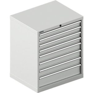 Schäfer Shop Select Schubladenschrank 36-27, 8 Schübe, bis 200 kg, B 717 x T 572 x H 850 mm, lichtgrau