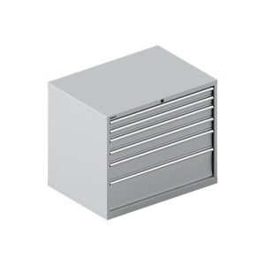 Schäfer Shop Select Schubladenschrank WSK 54-36, Stahl, 6 Schübe, bis 75 kg, B 1023 x T 725 x H 850 mm, weissaluminium/weissaluminium