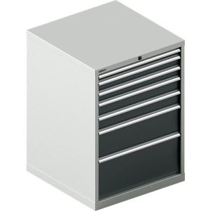 Schäfer Shop Select Schubladenschrank WSK 54-36, Stahl, 7 Schübe, bis 200 kg, B 1023 x T 725 x H 1000 mm, lichtgrau/anthrazitgrau