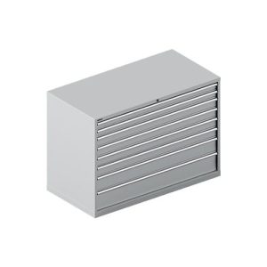 Schäfer Shop Select Schubladenschrank WSK 54-36, Stahl, 8 Schübe, bis 200 kg, B 1023 x T 725 x H 1000 mm, weissaluminium/weissaluminium