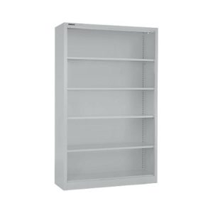 Schäfer Shop Select Stahlregal MS iCONOMY, 5 Ordnerhöhen, B 1200 x T 400 x H 1935 mm, weißaluminium RAL 9006