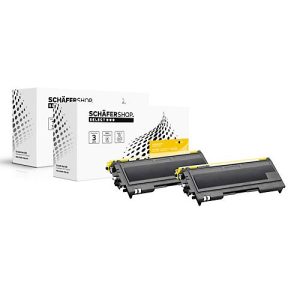 Schäfer Shop Select Toner, ersetzt Brother TN-2000 (TN2000), Doppelpack, schwarz