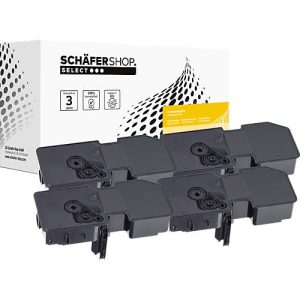 Schäfer Shop Select Toner, ersetzt Kyocera TK-5230 CMYK (1T02R90NL0, 1T02R9CNL0, 1T02R9BNL0, 1T02R9ANL0), Mixpack, cyan, magenta, gelb, schwarz