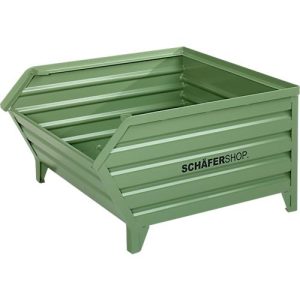Schäfer Shop Select Transport- und Stapelbehälter, B 1210 x T 820 x H 610 mm, resedagrün RAL 6011, bis 1000 kg